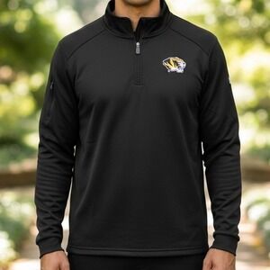 Gen2 Missouri Tigers Mens Large Quarter Zip Pullover Black Mizzou NCAA Jacket